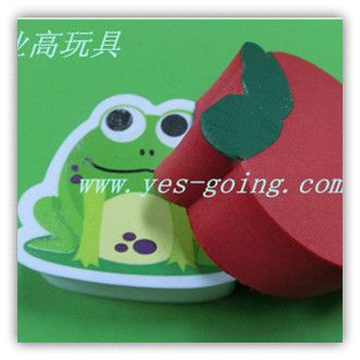 教學(xué)用具 東莞業(yè)高供應(yīng)EVA橡皮擦,EVA玩具制品，EVA卡通玩具橡皮擦