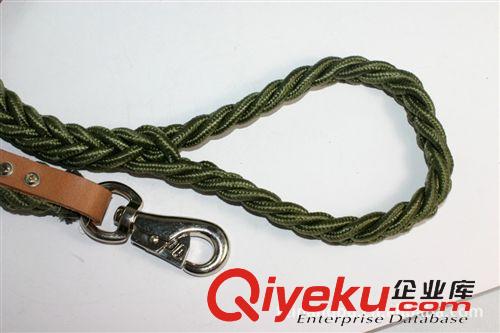 牽引繩 狗狗牽引帶/牽引鏈/大軍綠 編織牽引器軍犬用繩原始圖片2