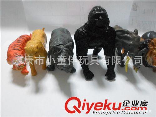 注塑塑料玩具 2013流行產(chǎn)品9款PVC注塑仿真動物犀牛大象斑馬獅子老虎豹猩猩河馬