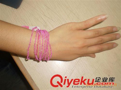 沙包動(dòng)物、紗布球工藝品 （廠家直銷）手工串珠彩色手鏈，促銷彩色手鏈原始圖片2