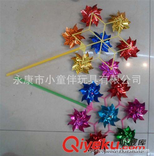風(fēng)車 兒童玩具風(fēng)車，六角星鐳射風(fēng)車，七彩風(fēng)車玩具原始圖片3