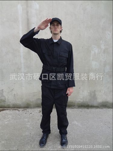 外軍迷彩服 廠價直銷 美軍一代外軍外貿(mào)戶外運(yùn)動服裝BDU 黑色軍迷服T/C6535
