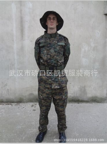 外軍迷彩服 廠價直銷外貿外軍迷彩服 戶外運動服裝 ACU叢林數碼jy迷彩服原始圖片3
