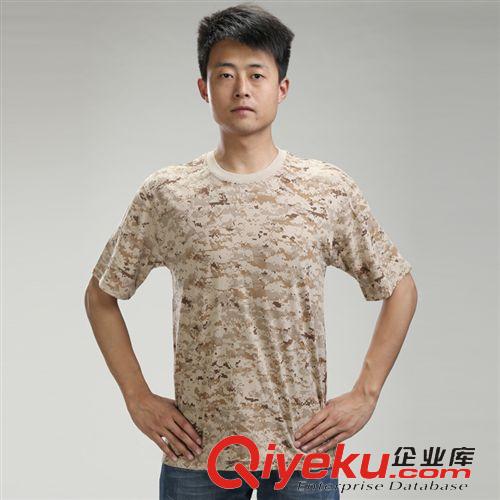 T恤 外軍外貿(mào)男士夏季新品戶外潮迷彩短袖T恤全棉 荒漠?dāng)?shù)碼服 批發(fā)原始圖片3
