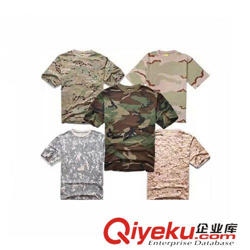 T恤 廠家訂做軍訓軍綠色迷彩服 純棉圓領短袖速干T恤 吸濕排汗
