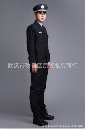 保安服 廠價(jià)直銷批發(fā)老式春秋款藏青保安夾克款套服酒店社區(qū)保安服原始圖片3