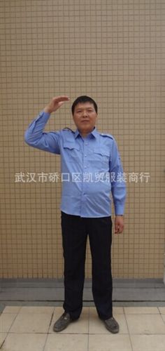 保安服 自產自銷春秋暢銷款 月白長袖高質棉保安服套服 量大從優免費代理原始圖片3