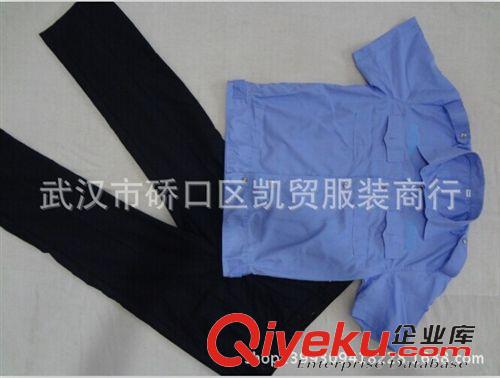 保安服 自產(chǎn)自銷 夏季暢銷款 夏執(zhí)勤月白短袖高質(zhì)棉保安服夏褲 量大從優(yōu)原始圖片3