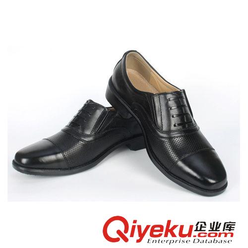 戶外鞋 07A校尉常服皮涼鞋 夏季商務日常休閑涼鞋 三接頭網眼洞洞鞋