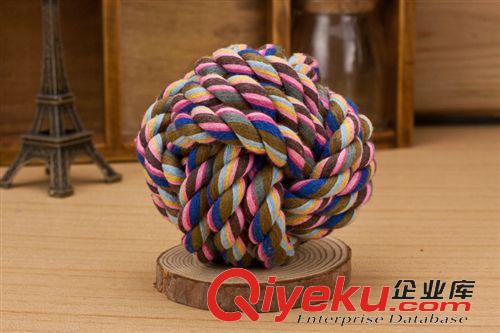  寵物玩具 寵物玩具批發(fā)狗貓玩具棉繩球磨牙去異味小號直徑5.5cm 約70克原始圖片3