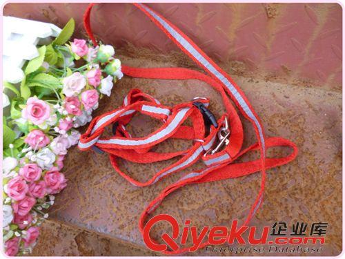 3月上新 大號(hào)扁反光 寵物反光牽引繩 胸背式牽引帶 狗狗繩子狗鏈原始圖片2