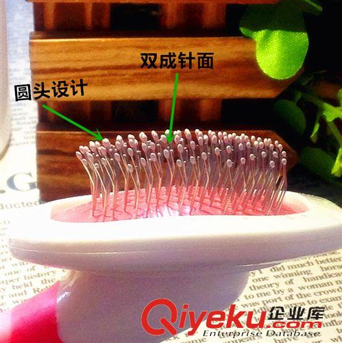 寵物梳子 洗澡刷 寵物梳子360度旋轉(zhuǎn)針梳 雙層面帶保護頭 廠家批發(fā)外貿(mào)原始圖片3