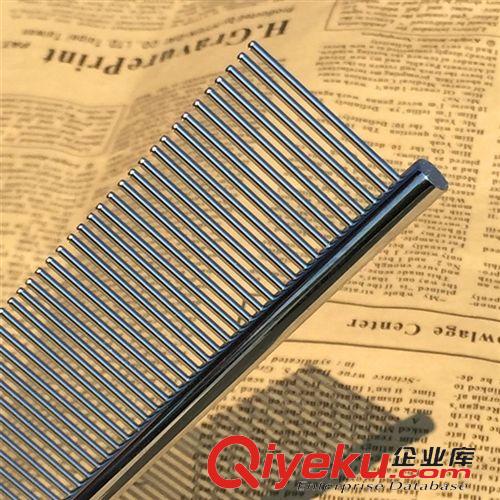 寵物梳子 洗澡刷 加粗寵物梳子 美容梳子 不銹鋼排梳 小號(hào) 19*3CM原始圖片2