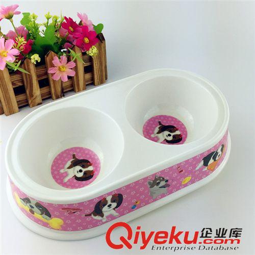 狗碗  飲水器  食具 18cm彩色不銹鋼防滑狗碗|環(huán)保md寵物食盆