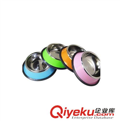 狗碗  飲水器  食具 30cm彩色不銹鋼防滑狗碗|環(huán)保md寵物食盆原始圖片3