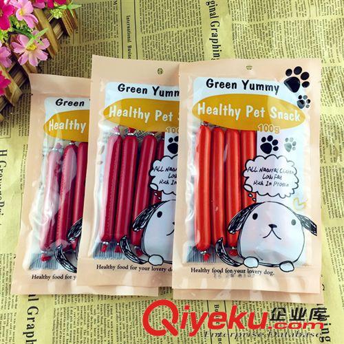 寵物零食 寵物火腿腸零食雞肉牛肉狗香腸彩包6支裝批發(fā)原始圖片2