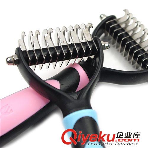 寵物日用品  DELE得樂雙面刀寵物開結(jié)梳/毛發(fā)打薄/順毛梳/美容梳子原始圖片3