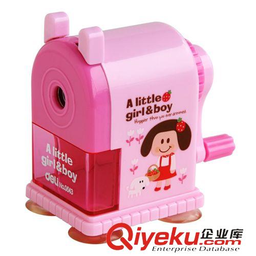 卷筆刀、削筆器 tj 得力0641卷筆刀 轉筆刀批發 削筆器 鉛筆刀 可愛 卡通學生原始圖片3