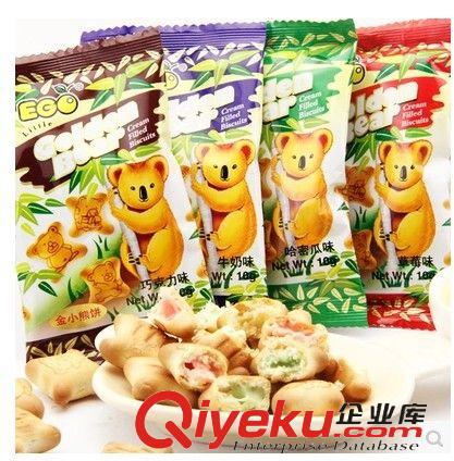 餅干/糕點/膨化 馬來西亞進口食品 ego金小熊餅干灌心餅10g 休閑零食 兒童的{za}原始圖片3