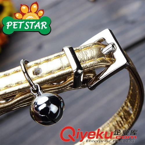 寵物服裝 petstar 日韓帶鉆金銀gd貓項(xiàng)圈 小型犬專用帶鈴鐺廠家 防止走失原始圖片3