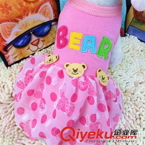 2015年春季新款 廠家直銷 新款三只熊寵物裙子淑女裙春夏款 寵物用品狗衣服 批發原始圖片2