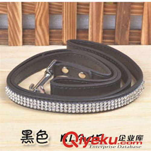 元旦好禮 清倉 寵物用品帶鉆PU皮牽引帶 狗狗牽引繩 現(xiàn)貨銷售原始圖片2