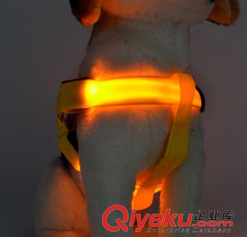 發光項圈、牽引繩、胸背√ 寵物用品 LED發光狗胸背帶 中大型犬夜光狗繩 狗背帶廠家直銷原始圖片2