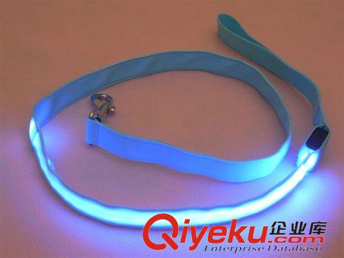 寵物牽引工具/訓狗用品 閃亮 CE環保 廠家直銷 LED發光牽引帶 發光尼龍寵物帶 狗鏈 狗繩原始圖片2