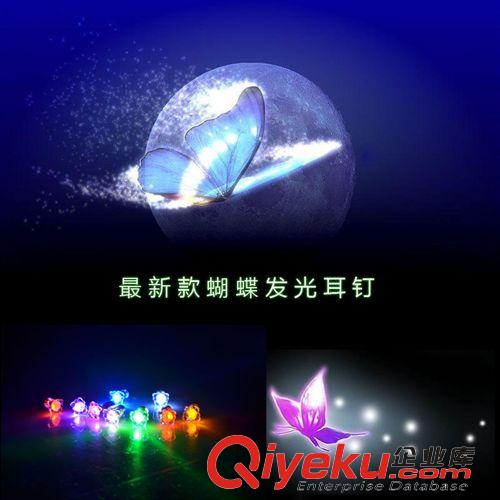 發(fā)光耳釘√ 新款蝴蝶型 夜店必備情侶高LED燈發(fā)光耳環(huán) 耳釘甜美鋯鉆 發(fā)光耳釘原始圖片3