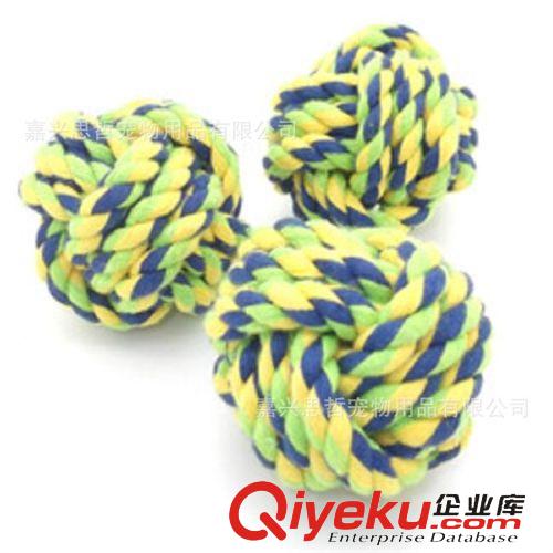 寵物玩具 寵物玩具 雙色潔牙棉繩球 狗狗磨牙潔齒玩具 中號(hào)7-8cm原始圖片3