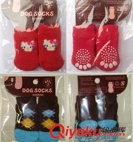 寵物外出服飾 大號(hào) 寵物用品 狗襪子 室內(nèi)襪子 四只裝 底部防滑原始圖片2