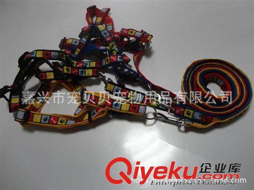 寵物牽引繩 廠家直銷 寵物狗鏈牽引繩牽引帶 多色貼布 寵物胸背帶寵物牽引器原始圖片3