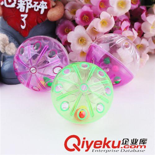 皮皮淘-喵星人專區 透明塑料球雙色球SL-11 4cm 現貨批發寵物用品 皮皮淘貓玩具