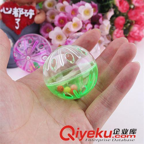 皮皮淘-喵星人專區 透明塑料球雙色球SL-11 4cm 現貨批發寵物用品 皮皮淘貓玩具