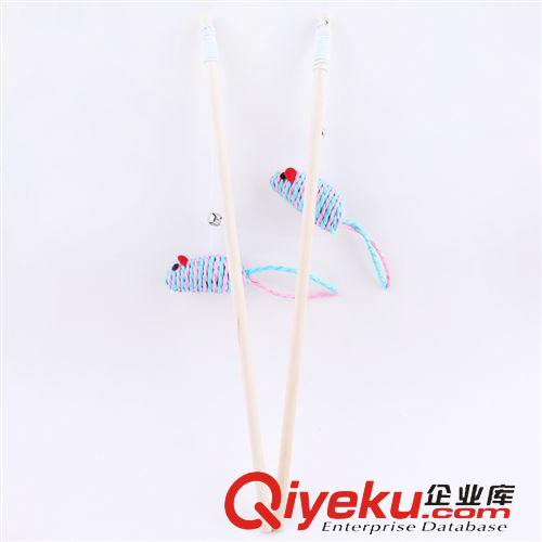 皮皮淘-喵星人專區(qū) 寵物用品 現(xiàn)貨批發(fā) 皮皮淘貓玩具 長繩鈴鐺老鼠逗貓棒DM-70 40cm
