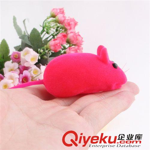 皮皮淘-喵星人專區 現貨批發寵物用品 貓用搪膠發聲植絨老鼠 6*2.5cm