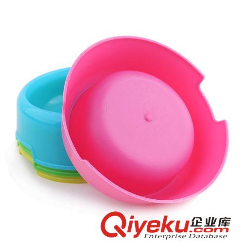 皮皮淘-日用品系列 2014新款現(xiàn)貨 輕質(zhì)塑料單碗 糖果色狗碗 11*14*5cm原始圖片2