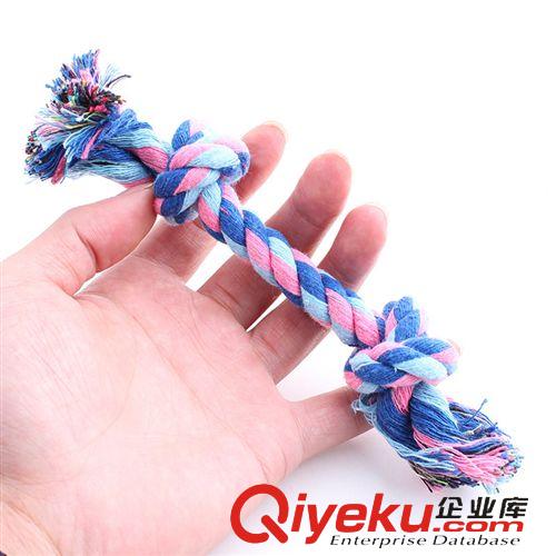 皮皮淘-寵物玩具 寵物用品 寵物麻繩玩具 雙結棉繩 咬繩球磨牙潔齒繩結 小號原始圖片3