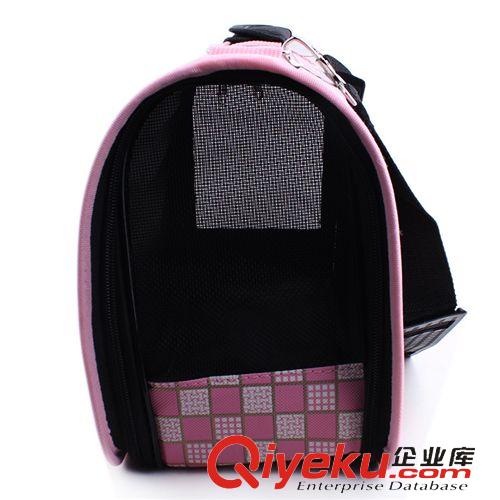 皮皮淘-狗窩系列 寵物用品批發(fā) 皮皮淘粉紅方塊寵物背包 多功能牛津布寵物包原始圖片2