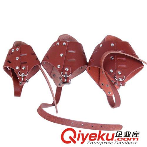 皮皮淘-訓(xùn)導(dǎo)系列 外貿(mào)批發(fā)皮皮淘牛皮狗嘴套 防咬zp狗嘴套  三件套 可小額混批原始圖片2