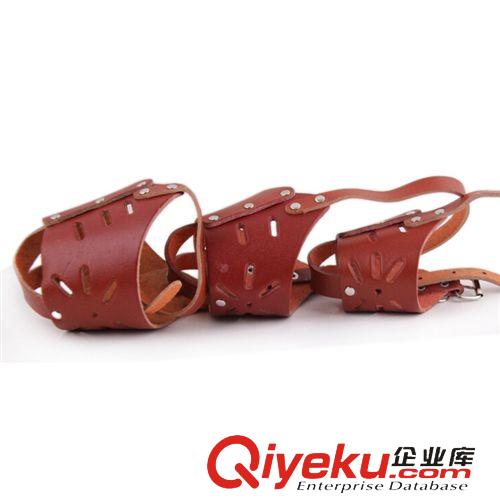 皮皮淘-訓(xùn)導(dǎo)系列 外貿(mào)批發(fā)皮皮淘牛皮狗嘴套 防咬zp狗嘴套  三件套 可小額混批原始圖片3