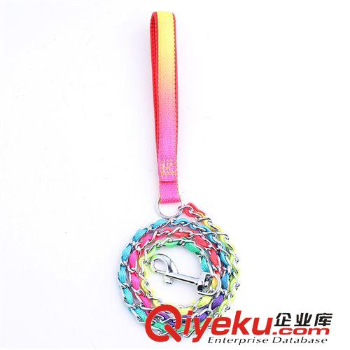 金熊貓牽引系列 現(xiàn)貨批發(fā)高品質(zhì) 優(yōu)萊仕 金熊貓彩虹鏈拉帶 寵物七彩牽引繩原始圖片2