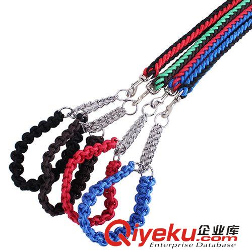 皮皮淘牽引系列 中大型犬 牽引帶 狗繩 狗鏈子 彩色八股尼龍編織牽引繩套裝 1.5原始圖片2