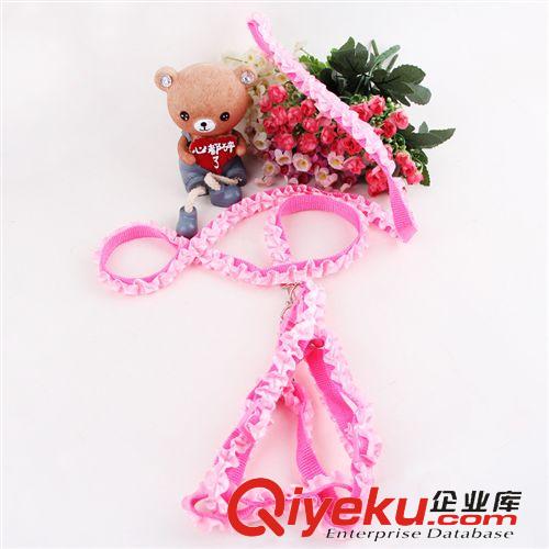 皮皮淘牽引系列 批發(fā)時(shí)尚蕾絲胸背式寵物牽引繩 小清新 實(shí)體熱銷(xiāo) 1.0cm小號(hào)伙拼原始圖片2