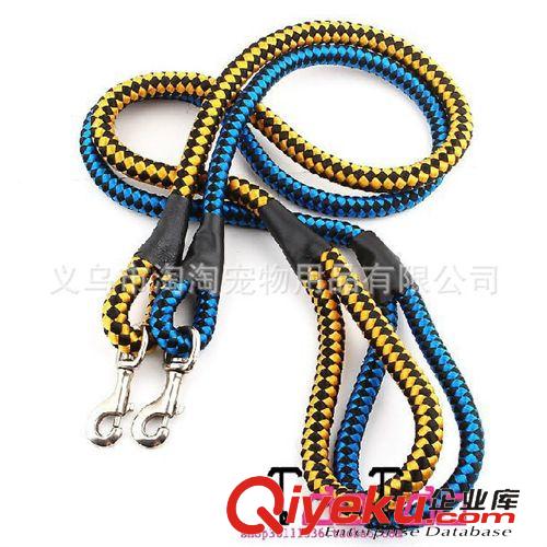 皮皮淘牽引系列 現(xiàn)貨批發(fā) 皮皮淘方格圓繩寵物牽引繩  0.6*120CM