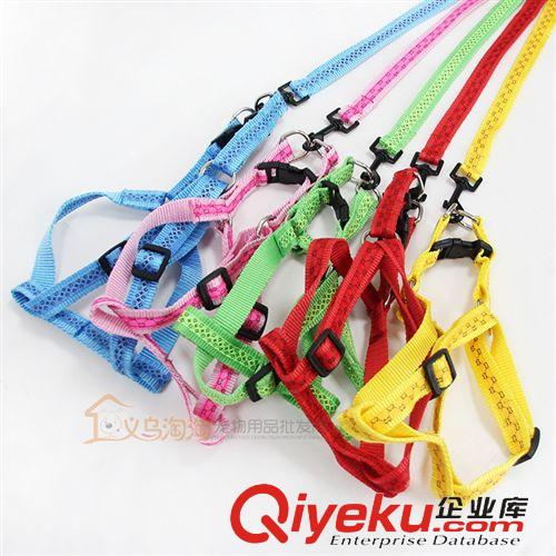 皮皮淘牽引系列 廠家批發寵物用品 印字母雙層縫補胸背牽引帶 寵物狗牽引繩 1.0原始圖片2