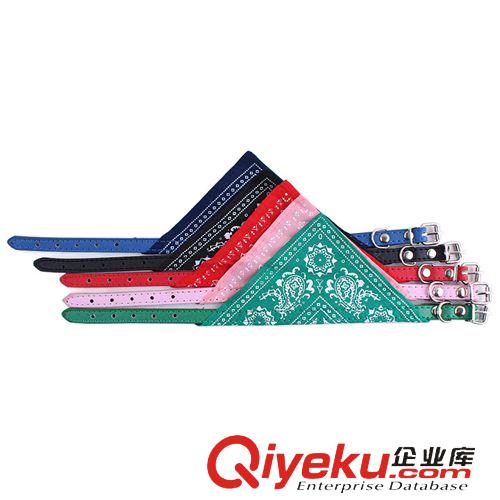 皮皮淘項圈系列 廠家直銷 寵物項圈 PU時尚優質寵物三角巾領巾圍巾 多色隨選原始圖片2