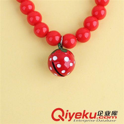 皮皮淘項圈系列 寵物用品 扮靚 紅色草莓寵物項鏈  時尚亞克力珠子 30cm原始圖片2