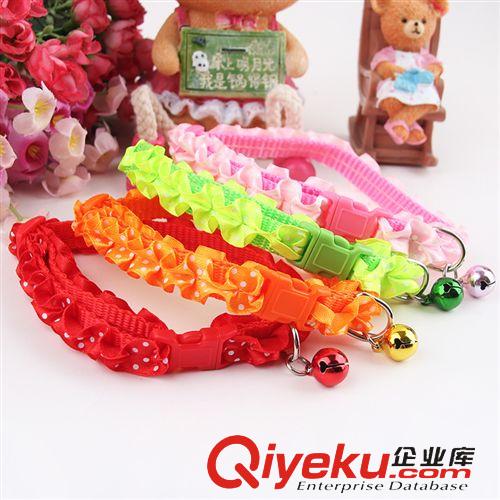 皮皮淘項圈系列 現(xiàn)貨批發(fā)寵物用品 蕾絲鈴鐺寵物項圈 四色 1.0cm原始圖片2