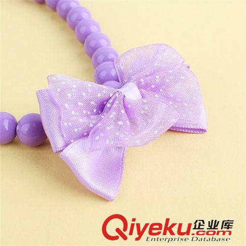 皮皮淘項(xiàng)圈系列 現(xiàn)貨批發(fā) 皮皮淘亞克力串珠寵物項(xiàng)鏈 紫色帶蝴蝶結(jié)串珠項(xiàng)鏈原始圖片3